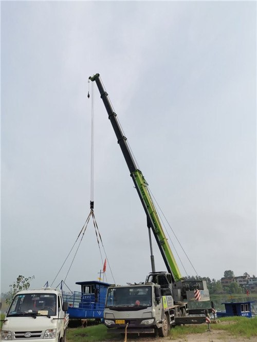 文登区桥梁建设吊装案例
